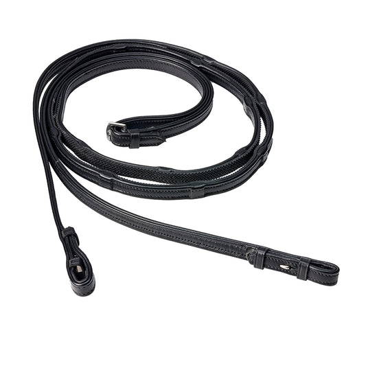 Fairfax Continental Rubber Lined Dressage Reins